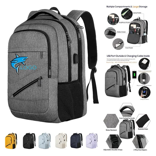 Travel Laptop Backpack with USB Charging Port