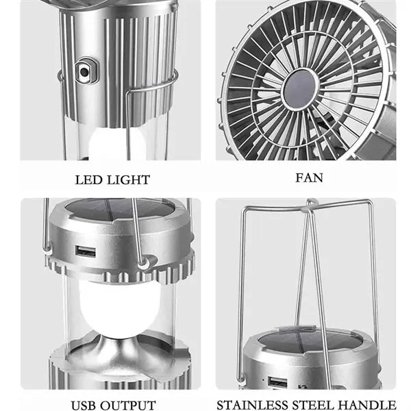 Solar Camping Lantern With Fan