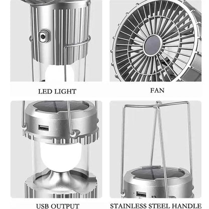 Solar Camping Lantern With Fan