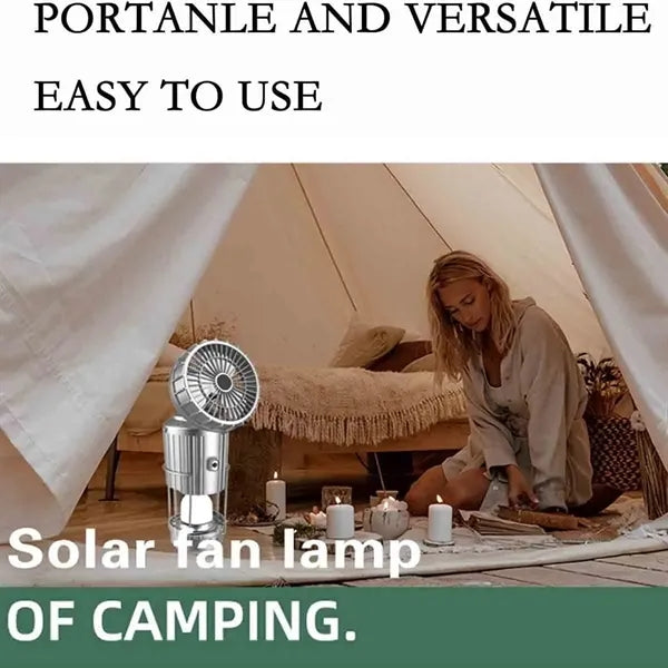 Solar Camping Lantern With Fan