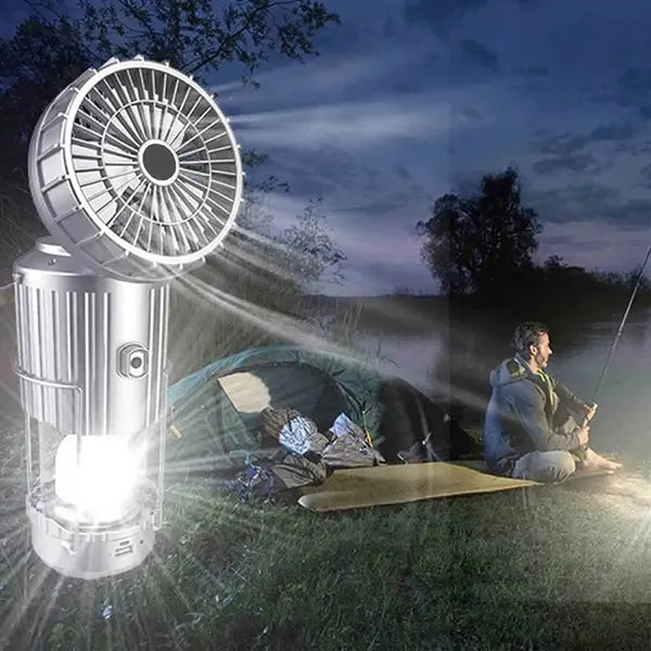 Solar Camping Lantern With Fan