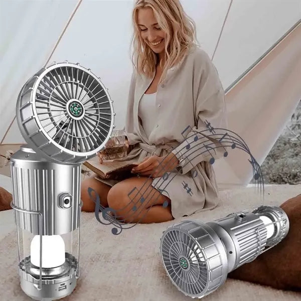 Solar Camping Lantern With Fan