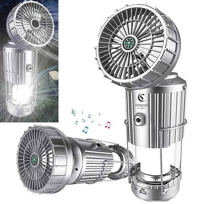 Solar Camping Lantern With Fan