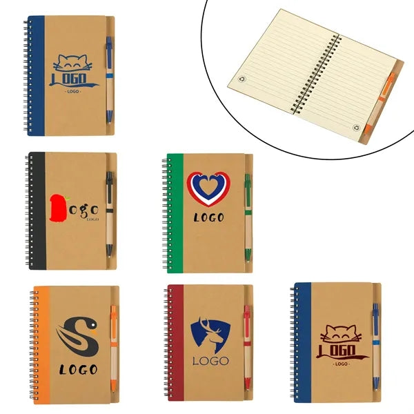 5" x 7"Eco Friendly Notebook With Pen
