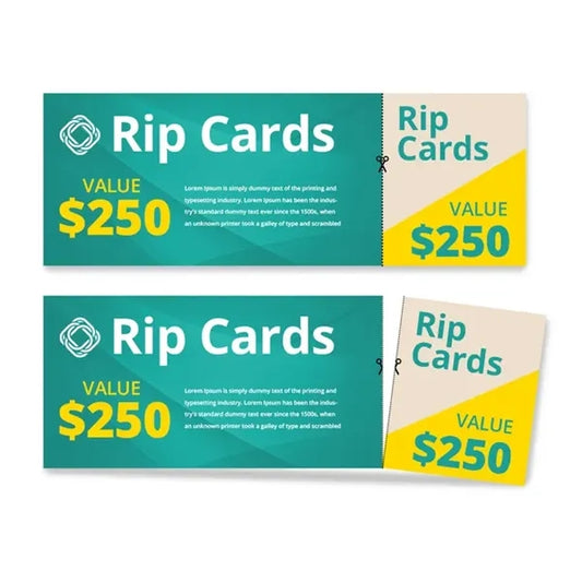 Rip Cards (8.5" x 3.5")