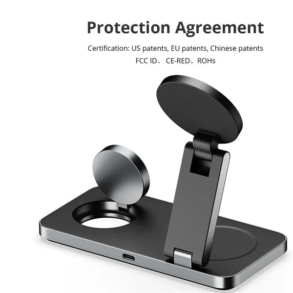 Foldable 3 in 1 Wireless Charging Station for Apple