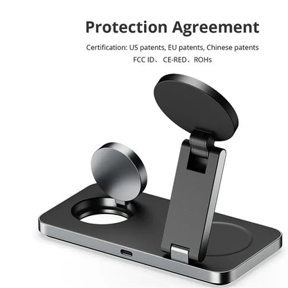 Foldable 3 in 1 Wireless Charging Station for Apple