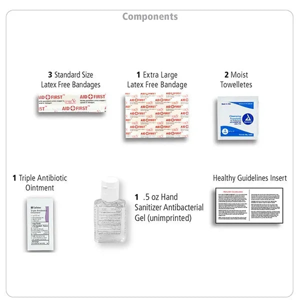 SANITIME 9 Piece Hand Sanitizer First Aid Kit