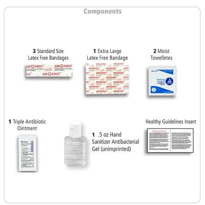 SANITIME 9 Piece Hand Sanitizer First Aid Kit