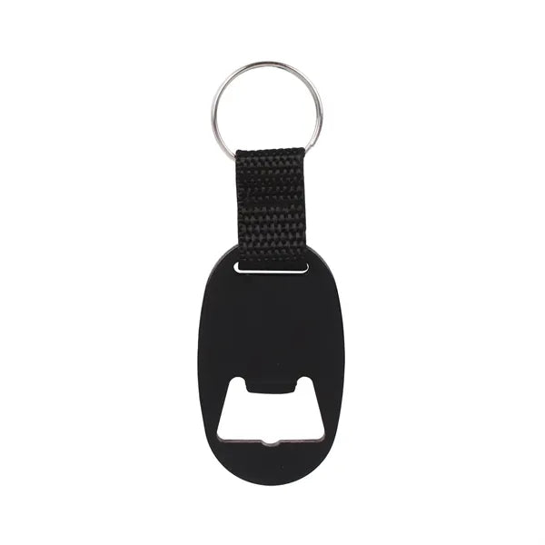 Oval Aluminum Bottle Opener With Key Ring