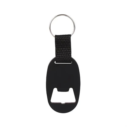 Oval Aluminum Bottle Opener With Key Ring