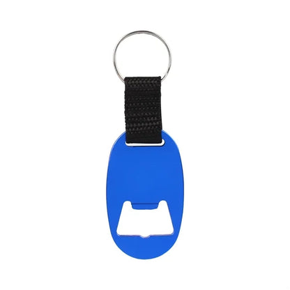 Oval Aluminum Bottle Opener With Key Ring