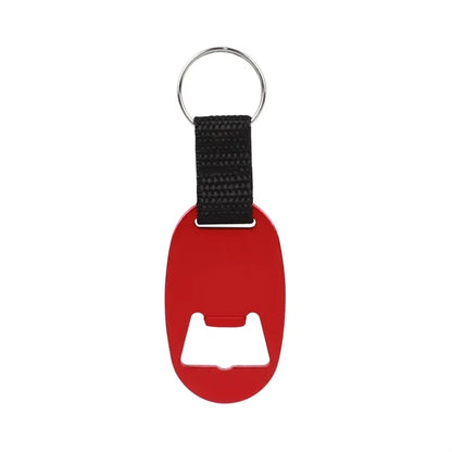 Oval Aluminum Bottle Opener With Key Ring