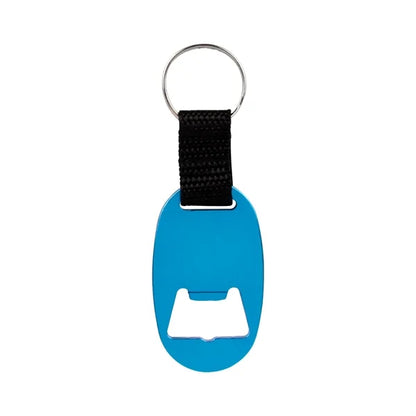 Oval Aluminum Bottle Opener With Key Ring