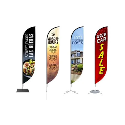 9' Feather Flag Kit Double Sided With Cross Base