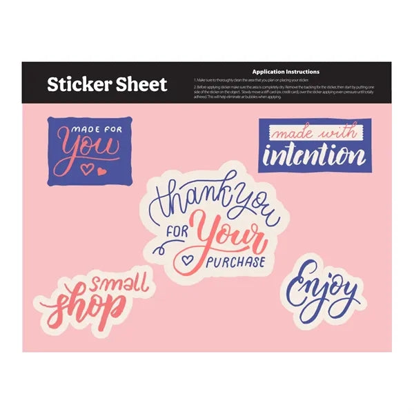 Sticker Sheet 5.5" x 7" Custom Shapes
