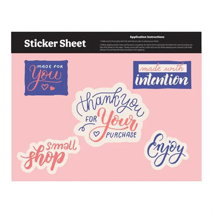 Sticker Sheet 5.5" x 7" Custom Shapes