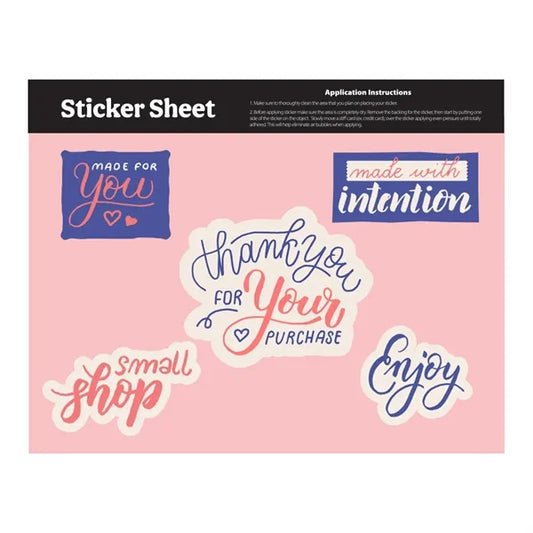 Sticker Sheet 5.5" x 7" Custom Shapes