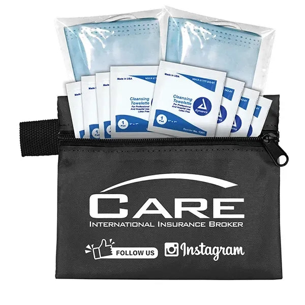 Titan Wipe it Down First Aid Travel Kit in Zippered Pouch