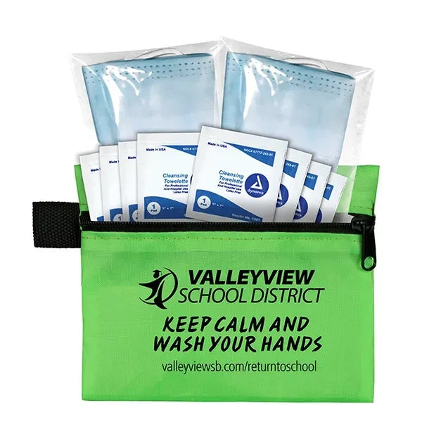 Titan Wipe it Down First Aid Travel Kit in Zippered Pouch