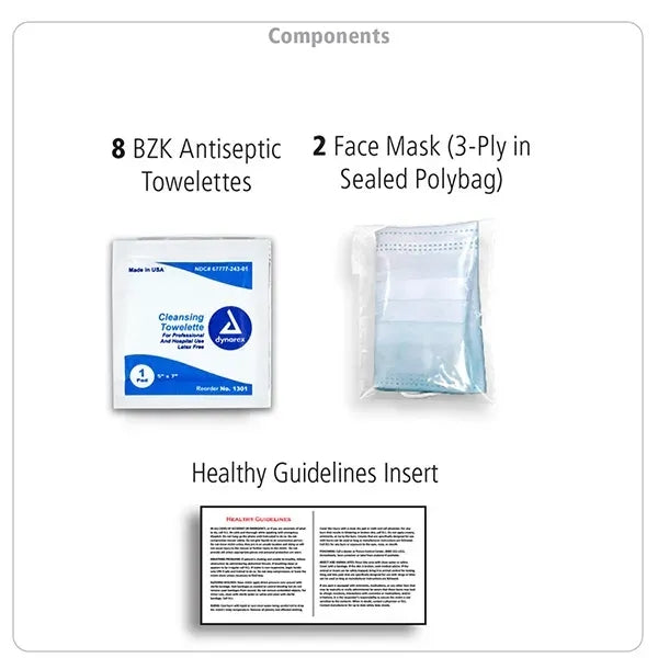 Titan Wipe it Down First Aid Travel Kit in Zippered Pouch
