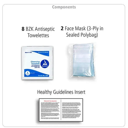 Titan Wipe it Down First Aid Travel Kit in Zippered Pouch