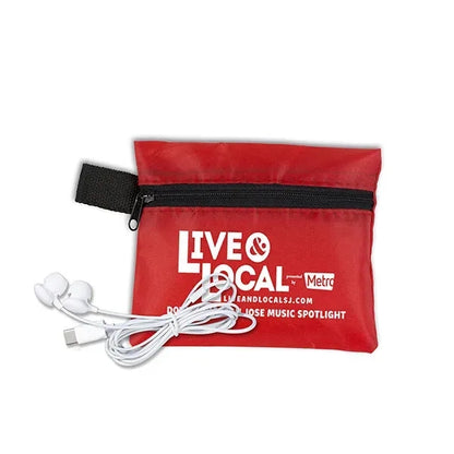 ZipTune Mobile Tech Earbud Kit in Zipper Pouch