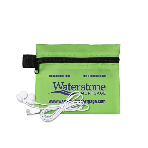 ZipTune Mobile Tech Earbud Kit in Zipper Pouch
