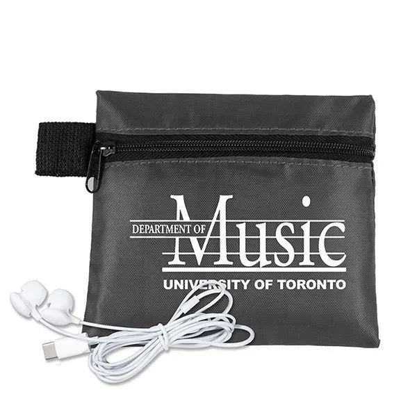 ZipTune Mobile Tech Earbud Kit in Zipper Pouch