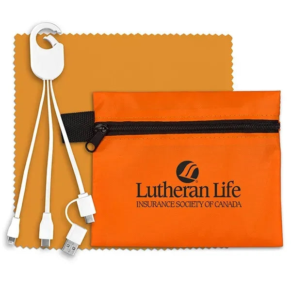 ReCharge Zip Mobile Tech Charging Cables in Zipper Pouch