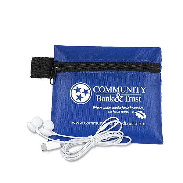 ZipTune Mobile Tech Earbud Kit in Zipper Pouch