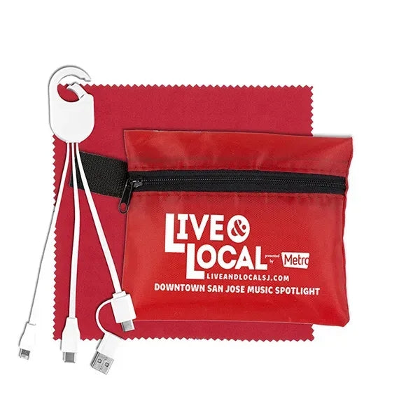 ReCharge Zip Mobile Tech Charging Cables in Zipper Pouch