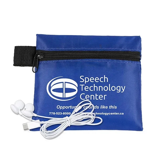 ZipTune Mobile Tech Earbud Kit in Zipper Pouch