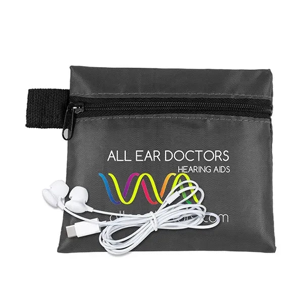 ZipTune Mobile Tech Earbud Kit in Zipper Pouch