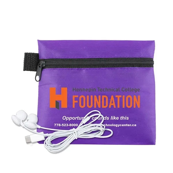 ZipTune Mobile Tech Earbud Kit in Zipper Pouch