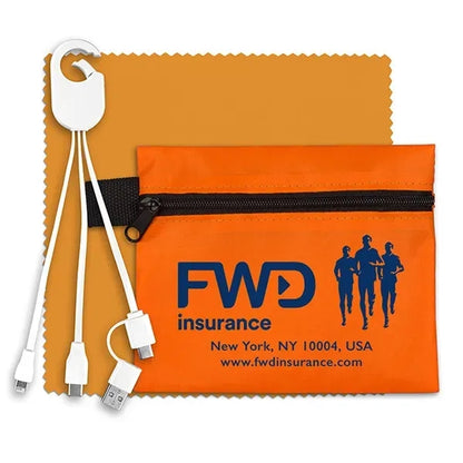 ReCharge Zip Mobile Tech Charging Cables in Zipper Pouch