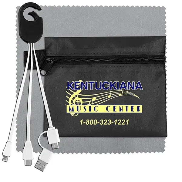 ReCharge Zip Mobile Tech Charging Cables in Zipper Pouch