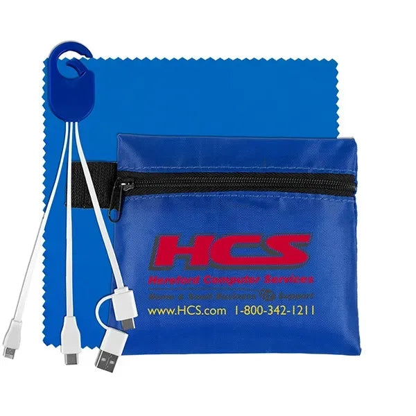 ReCharge Zip Mobile Tech Charging Cables in Zipper Pouch