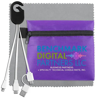 ReCharge Zip Mobile Tech Charging Cables in Zipper Pouch