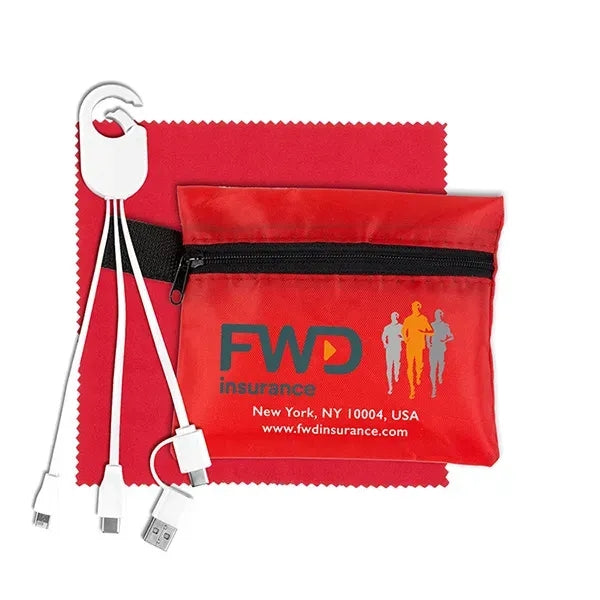 ReCharge Zip Mobile Tech Charging Cables in Zipper Pouch