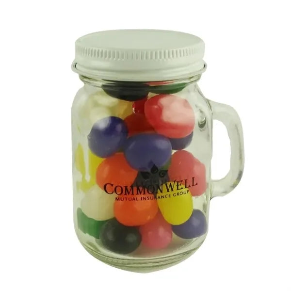 Glass Mini Mason Jar with Jelly Beans- Assorted