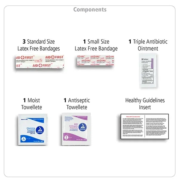 Tag-A-Long Plus 8 Piece First Aid Kit in Zipper Pouch