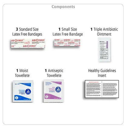 Tag-A-Long Plus 8 Piece First Aid Kit in Zipper Pouch