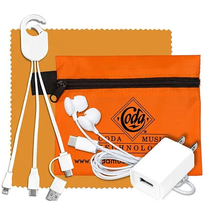 TechTime Plus Mobile Tech Charging Kit with Earbuds