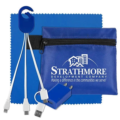 Tech Home and Travel Kit w/ Cleaning Cloth / Wall Charger