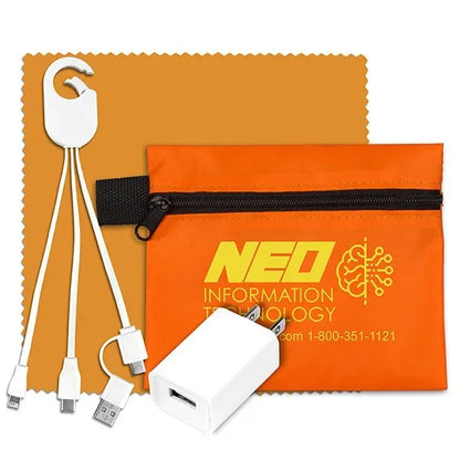 Tech Home and Travel Kit w/ Cleaning Cloth / Wall Charger