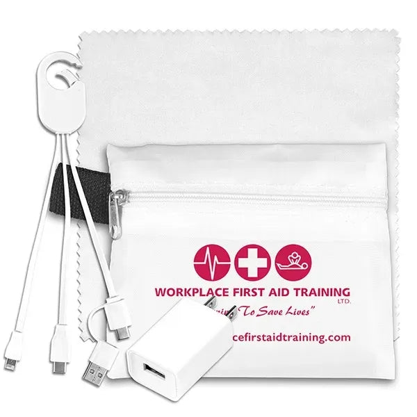 Tech Home and Travel Kit w/ Cleaning Cloth / Wall Charger