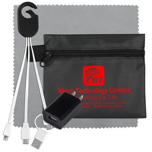 Tech Home and Travel Kit w/ Cleaning Cloth / Wall Charger
