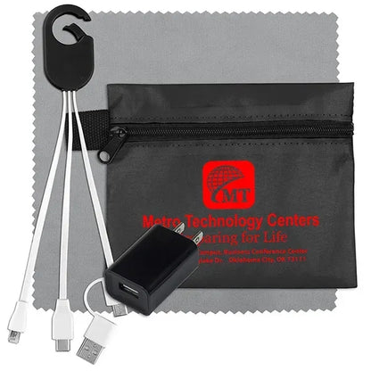 Tech Home and Travel Kit w/ Cleaning Cloth / Wall Charger