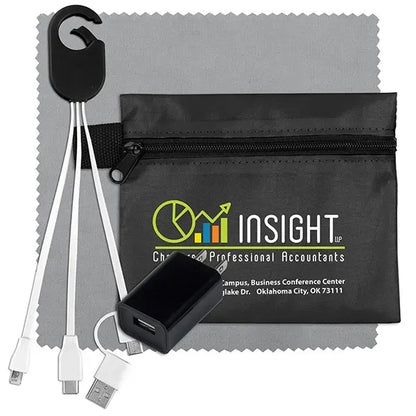 Tech Home and Travel Kit w/ Cleaning Cloth / Wall Charger
